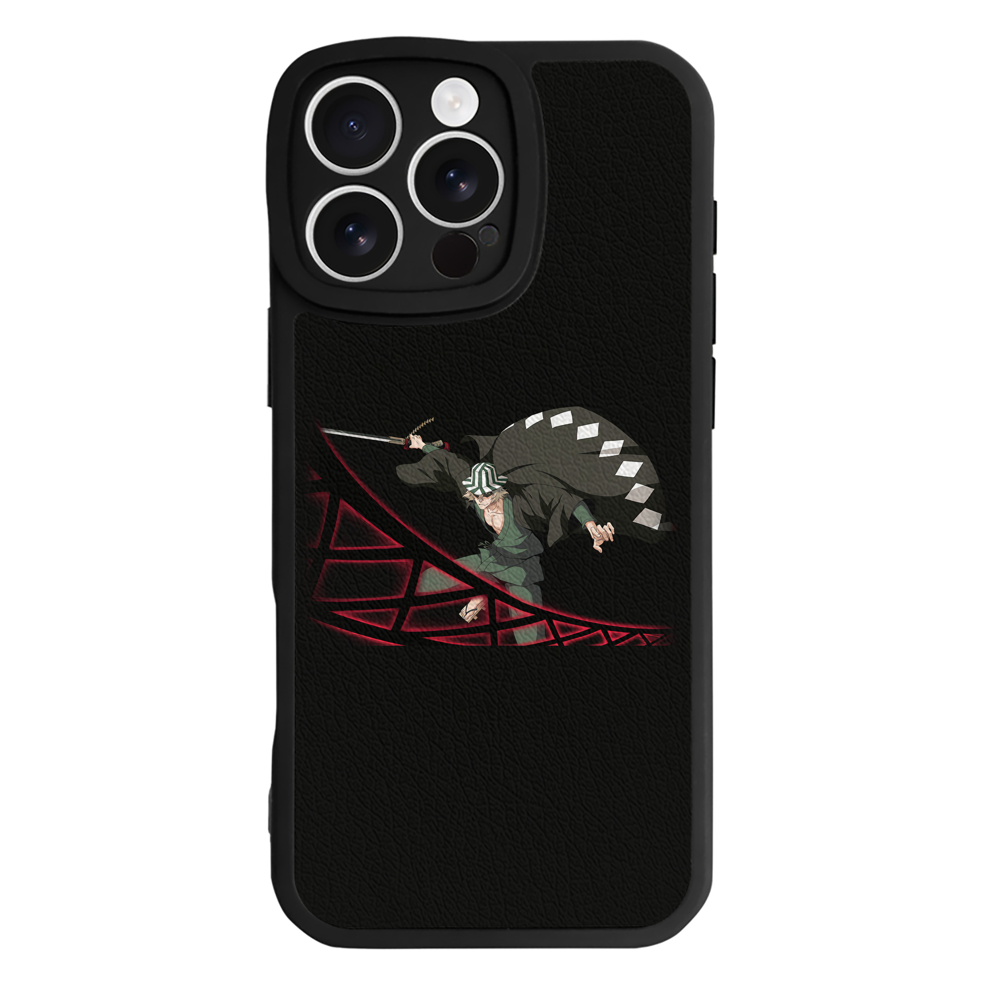 （画像用） "ブリーチ 浦原 喜助（うらはら きすけ） BLEACH Urahara Kisuke " 【iPhone 16シリーズ対応】シリコンスマホケース（レザー調） 材質：シリコン